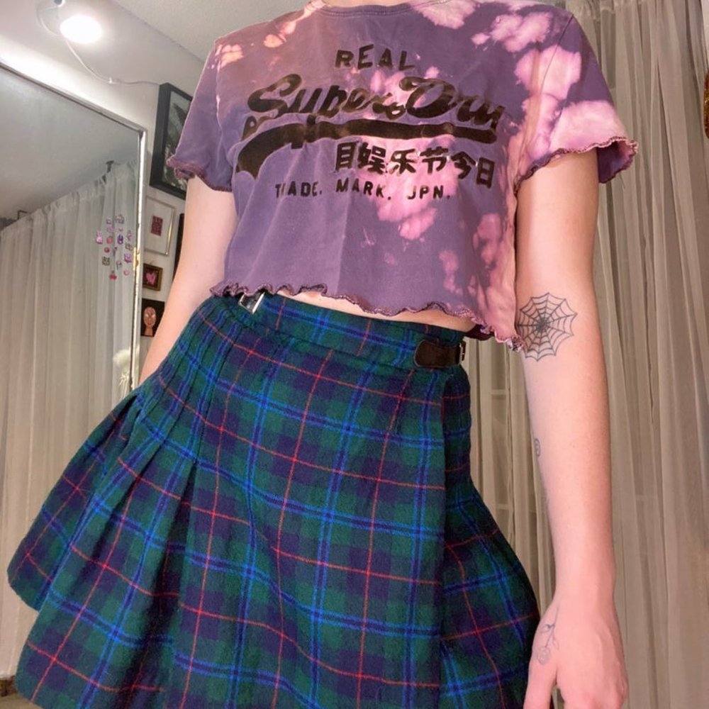 Superdry Purple Re-work Crop - Picture 6 of 7
